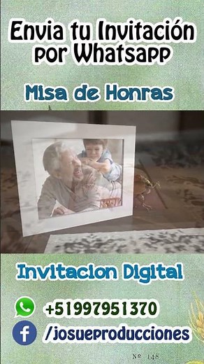 Tarjetas de Invitación a Misa de Difunto #invitacionmisa