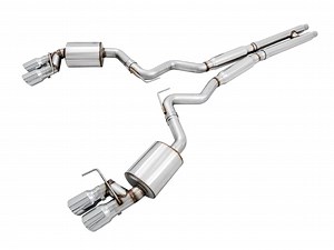 AWE Mustang Touring Edition Cat-Back Exhaust with Chrome Silver Tips 3015-42102 (18-23 Mustang GT Fastback w/o Active Exhaust) - Free Shipping