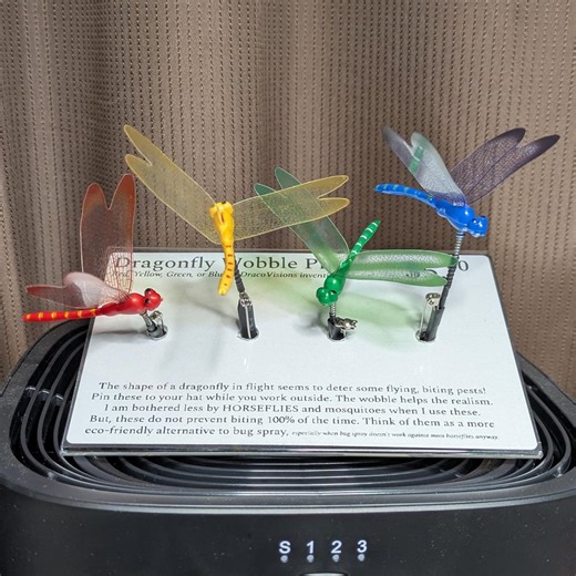 Dragonfly Wobble Pin (hat Accessory) - Etsy