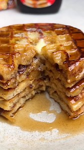 French Toast Waffles RECIPE: https://badbatchbaking.com/viral-french-toast-waffles/ #waffles #frenchtoast #breakfastideas #fallrecipes | Bad Batch Baking by Mallory Austin