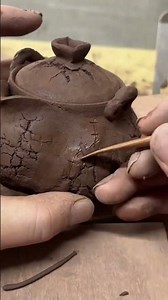 making a teapot and the repair process for cracked and damaged teapots #machinerychannel #pizza