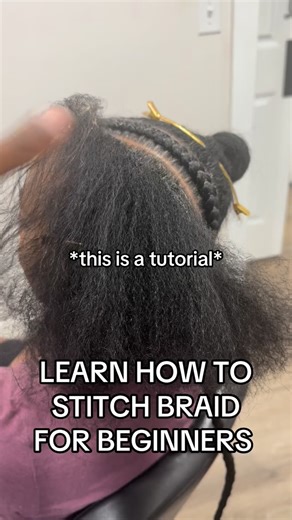 Danielle E. Brown on Instagram: "Learn how to stitch braid for beginners #beginnerbraider #stitchbraidtutorial #stitchbraid #stitchbraids #howtobraid"