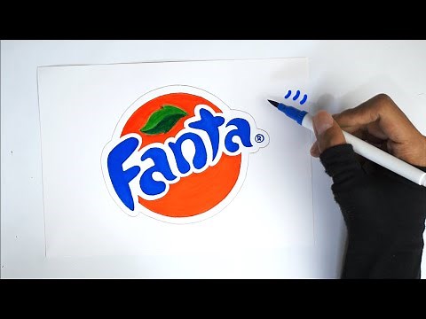 How to draw the Fanta logo