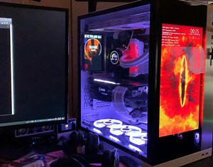 She’s on fire! Lian Li Galahad AIO with custom pump cover