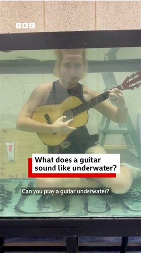 What does a guitar sound like underwater? 🎸⁣ ⁣ We'll let you be the judge!⁣⁣ ⁣ 🎧 https://bbc.in/3Nfdutk | BBC World Service