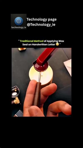 Technology page on Instagram: "Sealing the past with timeless elegance—watch the traditional method of applying a wax seal on a handwritten letter, a craft that turns an ordinary note into a piece of art. The molten red wax drips onto the frayed edge of the parchment, capturing the essence of old‑world romance and authenticity. Every swirl of the wax and press of the seal imprints a personal signature of care, making each correspondence feel intimate and unforgettable. This age‑old technique rem