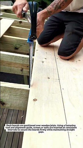 Deck Board Fastening Technique | Hidden Screw & Precision Installation