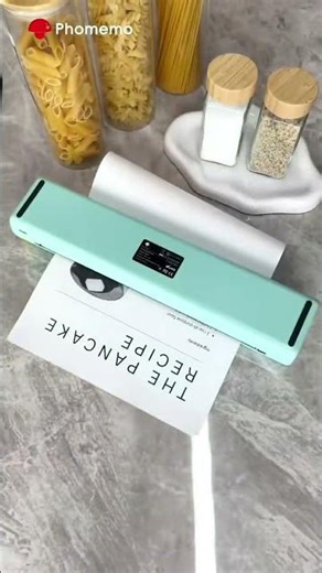 Print invoice, recipes, forms, photos and more!😍 🔗 in my bio 🔍Phomemo M08F portable printer ✅Inkles