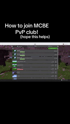 How to Join MCBE PvP Club