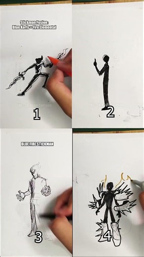 Which one is YOUR favorite? 1, 2, 3, or 4? 🎨✨ #stickman #art #drawing #stickmanevolution #stickman