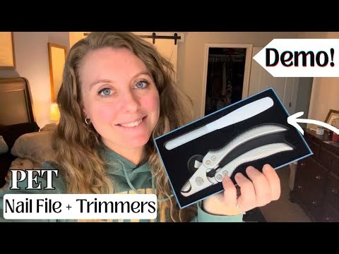 Review of Pet Nail File & Trimmers from Amazon + DEMO on Cat
