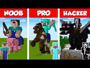 Minecraft NOOB vs PRO vs HACKER: STATUE HOUSE BUILD CHALLENGE in Minecraft / Animation