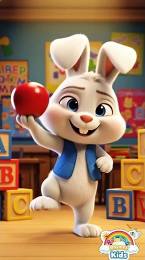 Letter A Explained by Cute Rabbits!(milo) | A for Apple 🍎| alphabet series