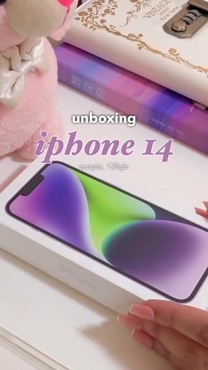 unboxing my surprise bday gift from partner 💜 #iphone14 #unboxingiphone14 #fyp