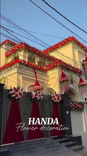 house decoration with flowers for wedding,house gate decoration for wedding