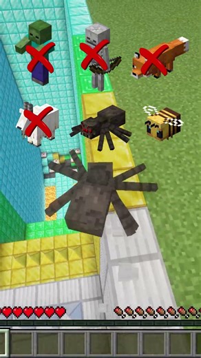 minecraft mobs vs. drop off challenge😮 #minecraft #trending #viral