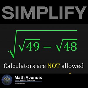 SIMPLIFY #math #maths | Math Avenue : Learn Math By Examples