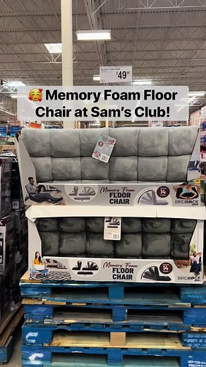 🥰 How cool is this memory foam floor chair?! It’s so SOFT and features 14 adjustable positions! Various colors available. Just $49.98! #samsclub #cozyroom
