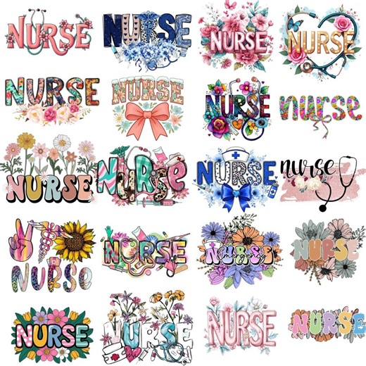 Floral Nurse PNG Bundle, Medical Quotes, RN Sublimation Clipart (digital Download) - Etsy
