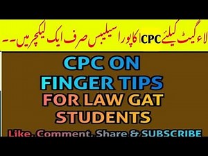 CPC, 1908 SECTIONS PORTION FOR LAW GAT I 100% SUCCESS IN 19 OCTOBER, 2025 LAW GAT