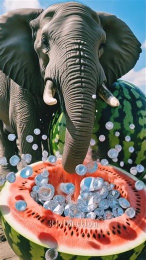 Elephant Finds Diamonds! Fox Opens Pumpkin Full of Frogs #shorts #ai