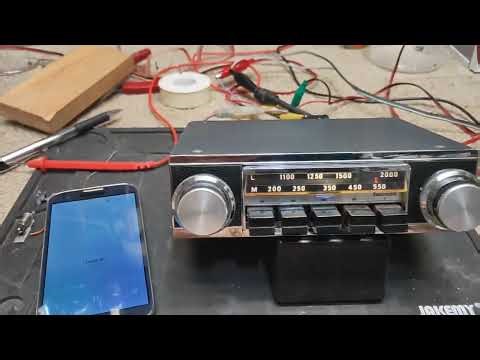 Mid 1960s Radiomobile AM car radio: refurbished and converted to Bluetooth