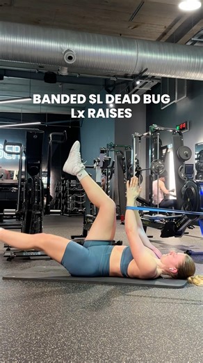 Banded SL Dead Bug Lx Raises #corestrength #hipflexor #coreworkout