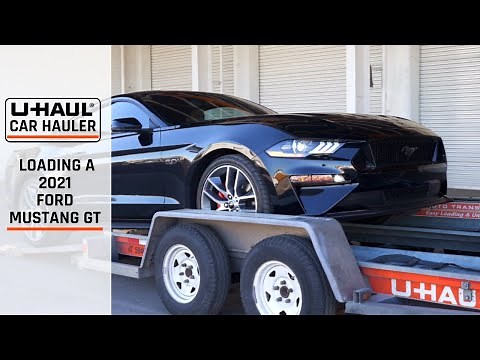 Loading a 2021 Ford Mustang GT On a U-Haul Car Hauler