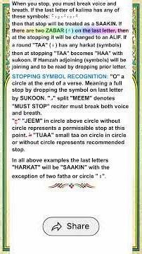 Al Noor Qaida – Lesson 26: Waqf (Stop Rules)