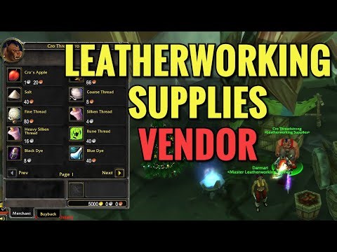 Shattrath Leatherworking Supplies Vendor Location (WoW TBC)