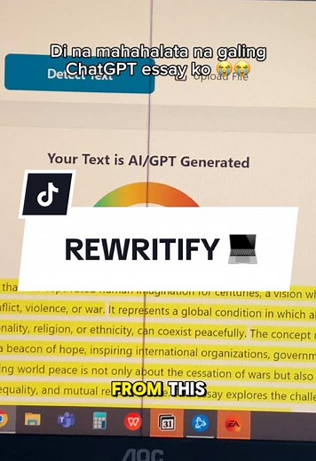 Buti nalang na-discover ko yung Rewritify. It's a website that helps you rewrite ai generated text to 99% human-written content. Which can bypass AI Detection tools kagaya ng GPTZero, Turnitun, etc! 🤩📚 #rewritify #rewritifyai #bypass #aidetection #website #essay #aidetector #chatgpt #fyp