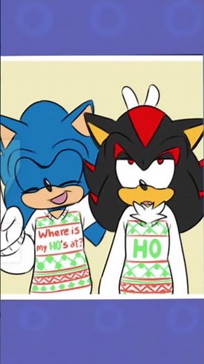 Sonic and Shadow celebrate Christmas 💙 #sonadow #comicdub