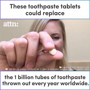 These bite-sized toothpaste tablets could replace the 1 billion tubes we throw out every year. Follow us on Instagram: https://attn.link/2Mv2ClK | We Need This