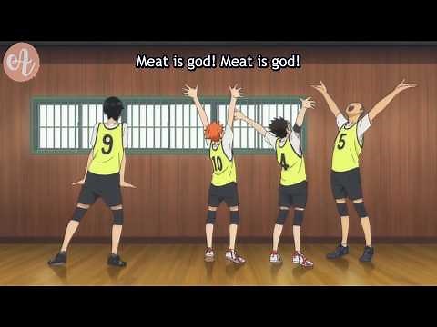 Haikyuu!! - Hinata, Kageyama, Tanaka and Nishinoya Barbeque Dancing