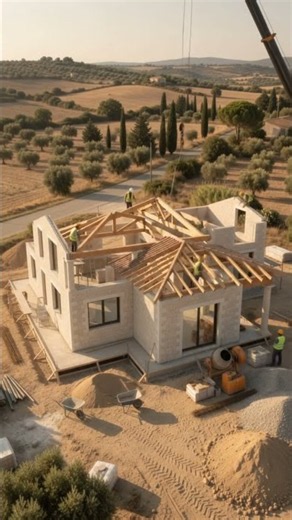 How a Mediterranean Villa Is Built: Full Construction Timelapse