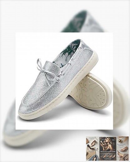 Women's Fashion Loafer Rhinestone Glitter Sneaker Sparkly Shoe Casual Platform