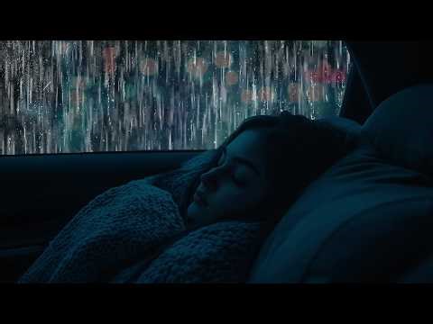Fall Into DEEP SLEEP & RELIEVE STRESS with Heavy Rain on a Car and Powerful Thunder at Night