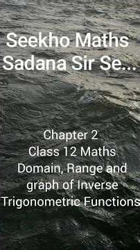 Domain, Range and graph of Inverse Trigonometric functions revised within 3 mins #cbse #class12