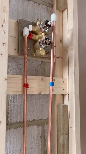 2_First fixing a shower valve bending copper into place! #asmr #plumbing #toolbag #pipes #tools | Mmplumber