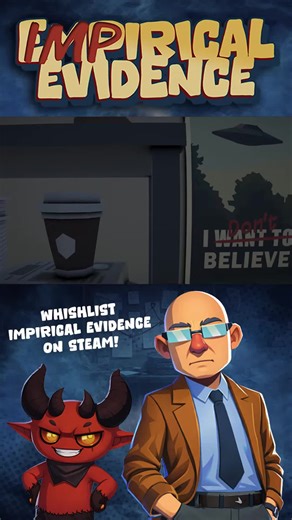 we are excited to announce Impirical Evidence, a comedy adventure game about debunking the paranormal... while forced to partner with an imp you're activelynigniring. Whishlist NOW on Steam: https://store.steampowered.com/app/4345520/Impirical_Evidence/ #indie #indiedev #indiegame #adventuregames #steam