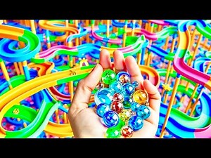 Marble Run Race ASMR Mysterious Wave Slope Labyrinth Maze SECOND