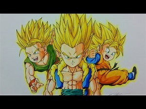 Drawing SUPER GOTENKS | Trunks & Goten FUSION | Dragonball Z | TolgArt