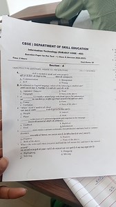 CBSE | DEPARTMENT OF SKILL EDUCATIONInformation Technology (SU... | Filo