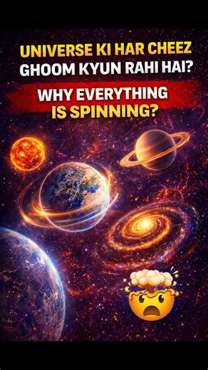 Universe ki har cheez ghoom kyun rahi hai? 😱 | Shocking Space Fact #universe spinning #shorts #space