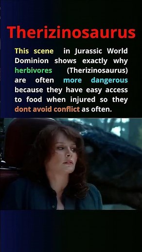 The Therizinosaurus in Jurassic World Dominion is a herbivore