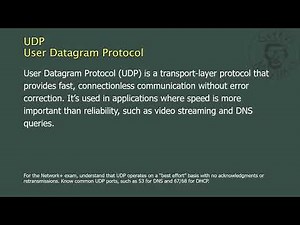 UDP - User Datagram Protocol - Network+