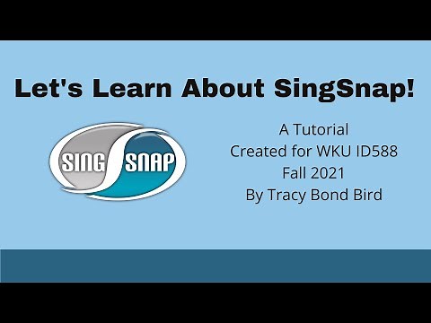 SingSnap Tutorial