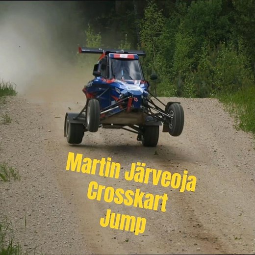 Ott Tänak’s co-driver Martin Järveoja shows how to jump #crosskart correctly #racing #jump #sports