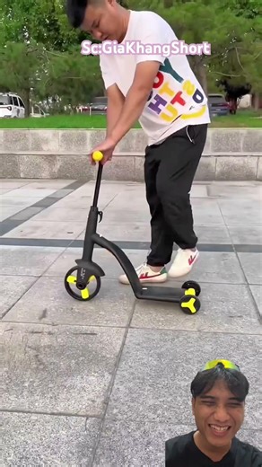 Kakak punya skuter yang bisa berubah jadi sepedah #toys #ilovegadgets