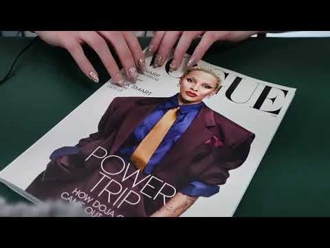 ASMR - VOGUE Magazine Flip Through & Tapping/Scratching - April 2026 Issue - No Talking